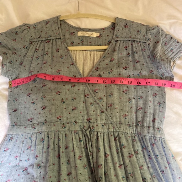 Christy Dawn Dawn dress in chambray floral, s - Picture 7 of 10